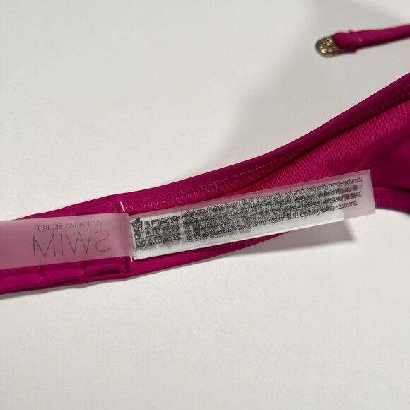 Victoria Secret 34B Bombshell Push Up Bikini Top Halter Add 2 Cups Berry Blush - Picture 8 of 8